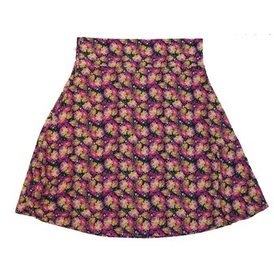LuLaRoe AZURE h XXX-Large 3XL Floral Abstract A-Line Knee Length Skirt 3XL-208 fits Adult sizes 22-24