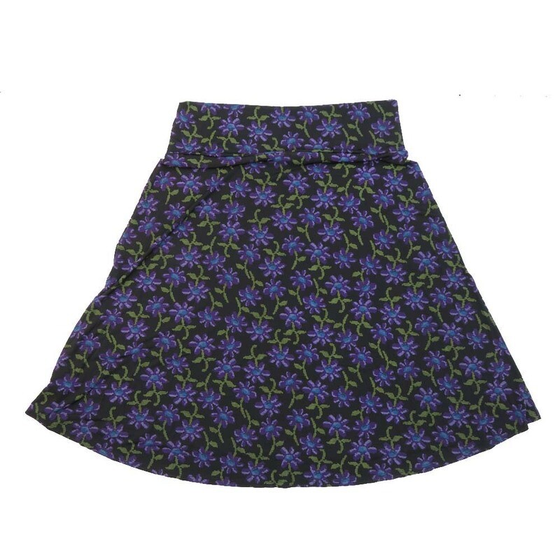 LuLaRoe AZURE h XXX-Large 3XL Flroal Clematis Vine A-Line Knee Length Skirt 3XL-212-B fits Adult sizes 22-24