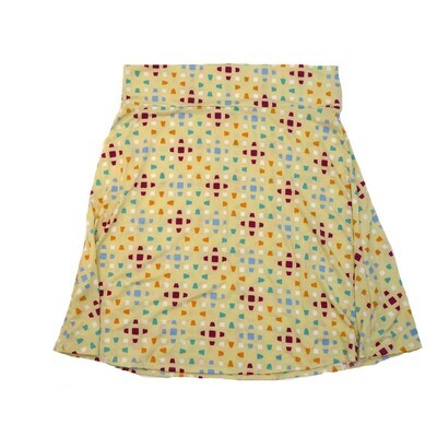 LuLaRoe AZURE h XXX-Large 3XL Polka Dot Geometric A-Line Knee Length Skirt 3XL-201 fits Adult sizes 22-24