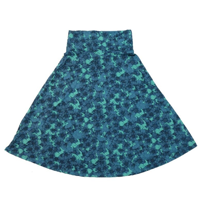 LuLaRoe AZURE b X-Small XS Floral A-Line Knee Length Skirt XS-210 fits Adult sizes 00-0