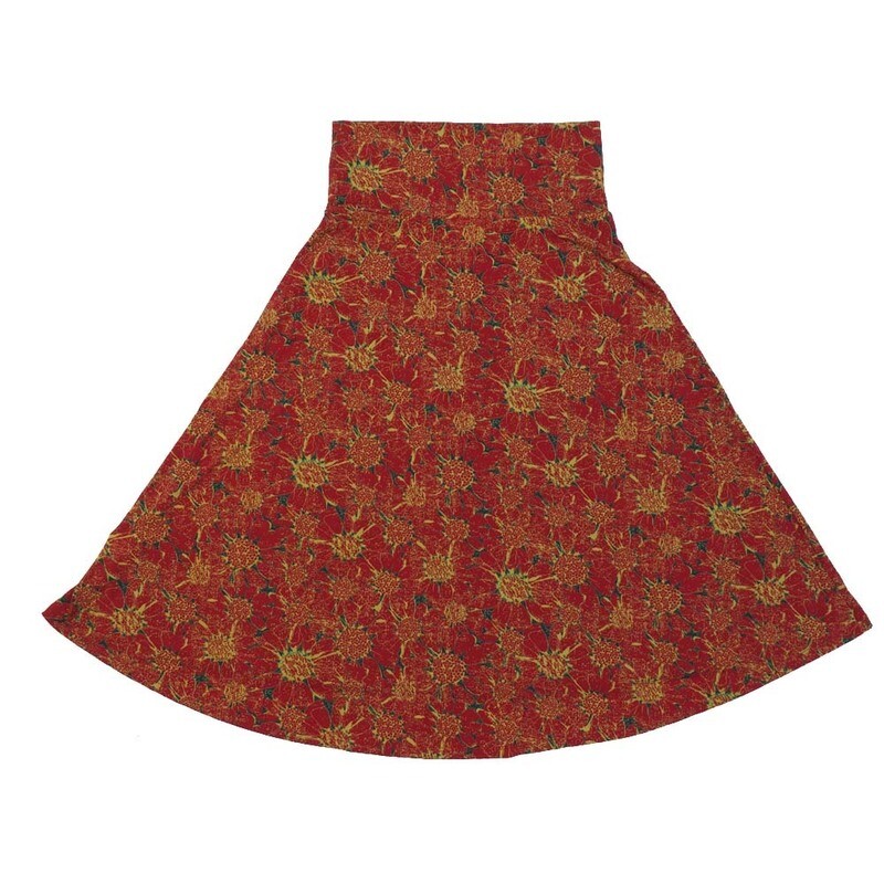 LuLaRoe AZURE b X-Small XS Floral A-Line Knee Length Skirt XS-212 fits Adult sizes 00-0