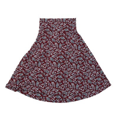 LuLaRoe AZURE b X-Small XS Fern Leaves A-Line Knee Length Skirt XS-200 fits Adult sizes 00-0