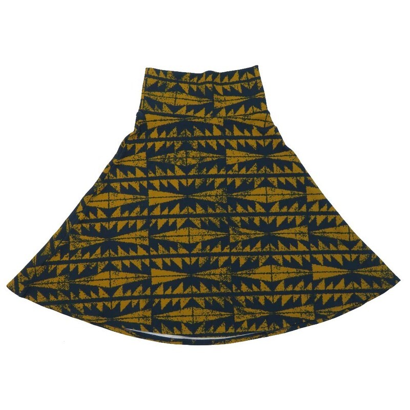 LuLaRoe AZURE b X-Small XS Geometric Diamonds A-Line Knee Length Skirt XS-211 fits Adult sizes 00-0