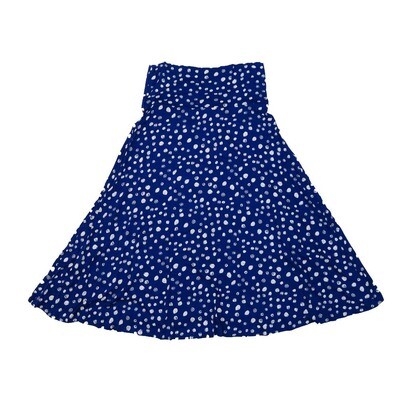 LuLaRoe AZURE b X-Small XS Polka Dot A-Line Knee Length Skirt XS-214 fits Adult sizes 00-0