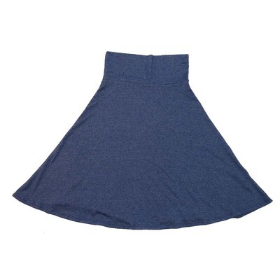 LuLaRoe AZURE b X-Small XS Solid Heathered Blue Gray A-Line Knee Length Skirt XS-207-B fits Adult sizes 00-0