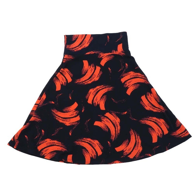 LuLaRoe AZURE c Small  S Brush Swipes A-Line Knee Length Skirt SMALL-210 fits Adult sizes 2-4