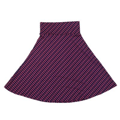 LuLaRoe AZURE c Small S Diagonal Geometric Stripe A-Line Knee Length Skirt SMALL-207-B fits Adult sizes 2-4