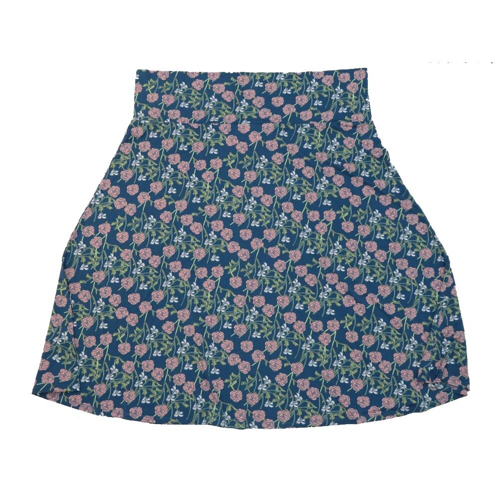 LuLaRoe AZURE h XXX-Large 3XL Roses A-Line Knee Length Skirt 3XL-203 fits Adult sizes 22-24