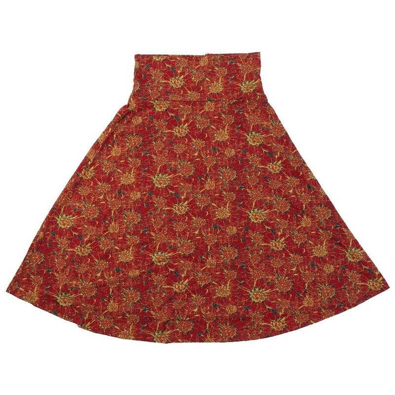 LuLaRoe AZURE c Small  S Floral abstract A-Line Knee Length Skirt SMALL-205 fits Adult sizes 2-4