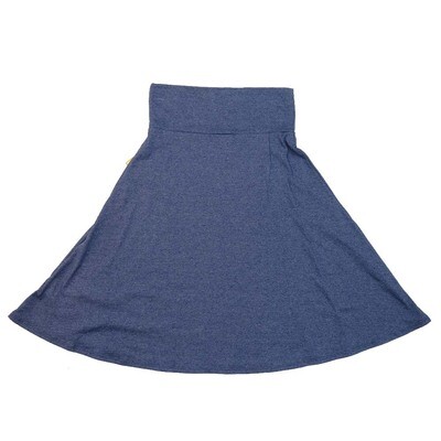LuLaRoe AZURE c Small S Solid Heathered Blue A-Line Knee Length Skirt SMALL-223-C fits Adult sizes 2-4