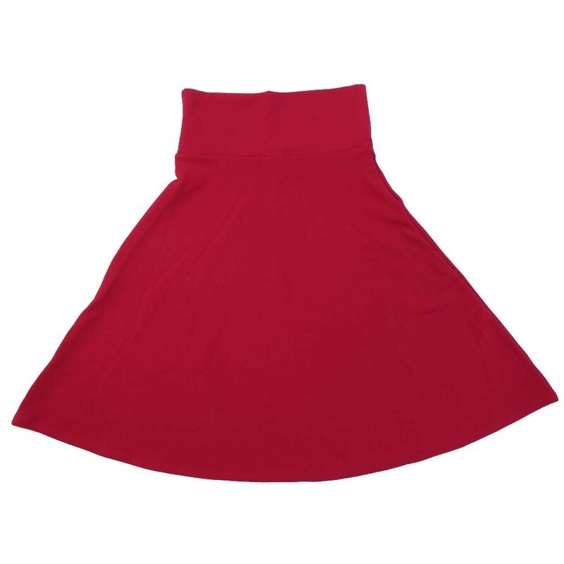 LuLaRoe AZURE c Small  S Solid Merlot A-Line Knee Length Skirt SMALL-202 fits Adult sizes 2-4