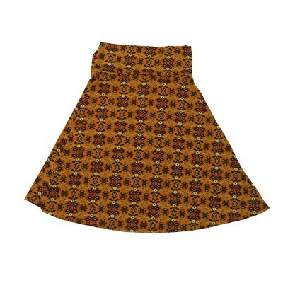 LuLaRoe AZURE c Small S Trippy Geometric Polka Dot A-Line Knee Length Skirt SMALL-201-B fits Adult sizes 2-4