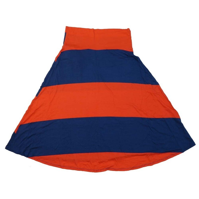 LuLaRoe AZURE c Small  S Two Tone Stripe A-Line Knee Length Skirt SMALL-212 fits Adult sizes 2-4