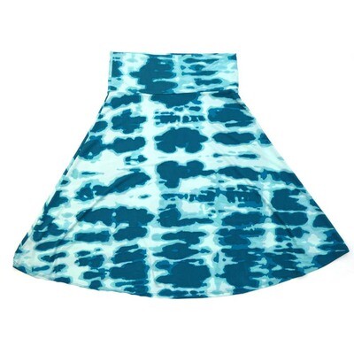 LuLaRoe AZURE d Medium M Abstract Batik Tye Dye A-Line Knee Length Skirt MEDIUM-212-B fits Adult sizes 6-8