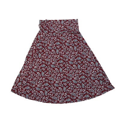 LuLaRoe AZURE d Medium M Fern Leaves Floral A-Line Knee Length Skirt MEDIUM-202 fits Adult sizes 6-8