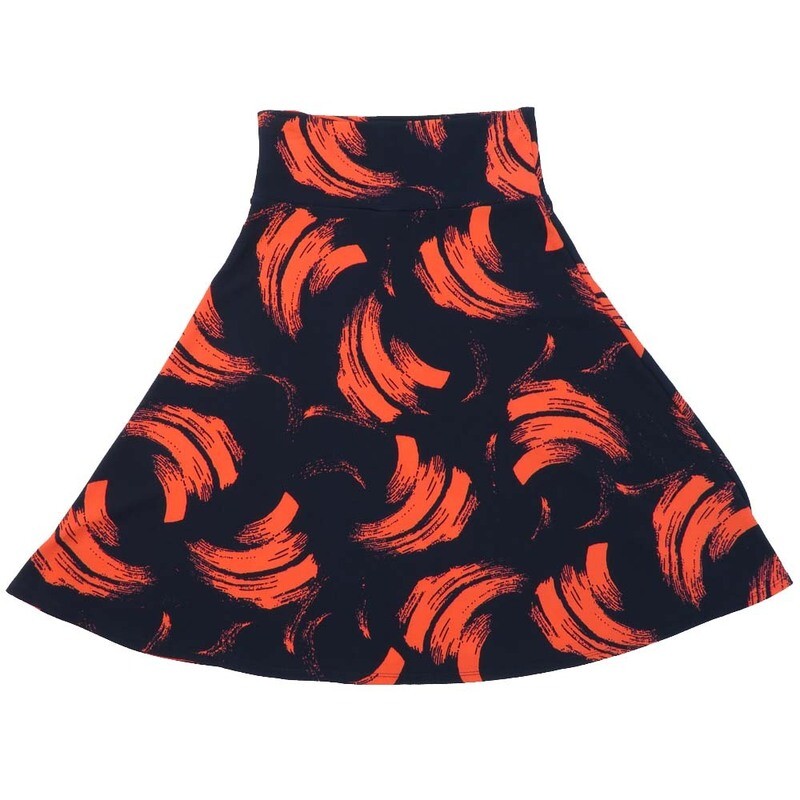 LuLaRoe AZURE d Medium M Paint Brush Swipes A-Line Knee Length Skirt MEDIUM-210-C fits Adult sizes 6-8