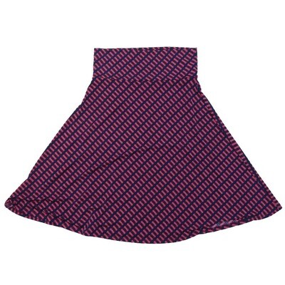 LuLaRoe AZURE d Medium M Stripe Geometric Diagonal A-Line Knee Length Skirt MEDIUM-213-B fits Adult sizes 6-8