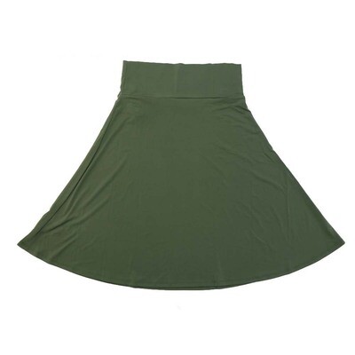 LuLaRoe AZURE e Large L Solid Green A-Line Knee Length Skirt LARGE-202-B fits Adult sizes 10-12