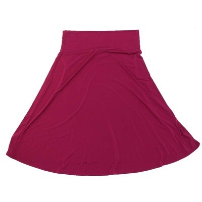 LuLaRoe AZURE f X-Large XL Solid Magenta A-Line Knee Length Skirt XL-204 fits Adult sizes 14-16