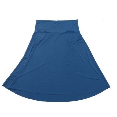 LuLaRoe AZURE g XX-Large 2XL Solid Blue A-Line Knee Length Skirt 2XL-209 fits Adult sizes 18-20