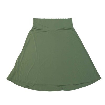 LuLaRoe AZURE g XX-Large 2XL Solid Green A-Line Knee Length Skirt 2XL-208 fits Adult sizes 18-20
