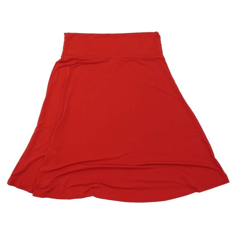 LuLaRoe AZURE g XX-Large 2XL Solid Red A-Line Knee Length Skirt 2XL-207 fits Adult sizes 18-20