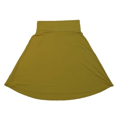 LuLaRoe AZURE g XX-Large 2XL Solid Yellow A-Line Knee Length Skirt 2XL-210 fits Adult sizes 18-20