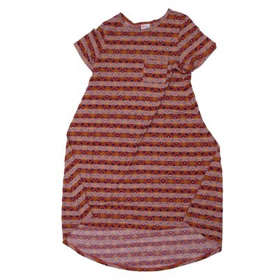 LuLaRoe CARLY b X-Small (XS) Stripe Polka Dot Swing Dress fits womens sizes 2-4 B-XS-210 Retail $55