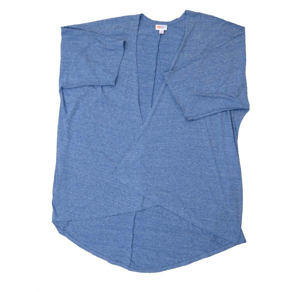 LuLaRoe Lindsay d Medium M Kimono Solid Heathered Blue Lightweight Made in Guatemala 48% Polyester 36% Cotton 4% Spandex 12% Rayon Medium fits Adult sizes 10-18