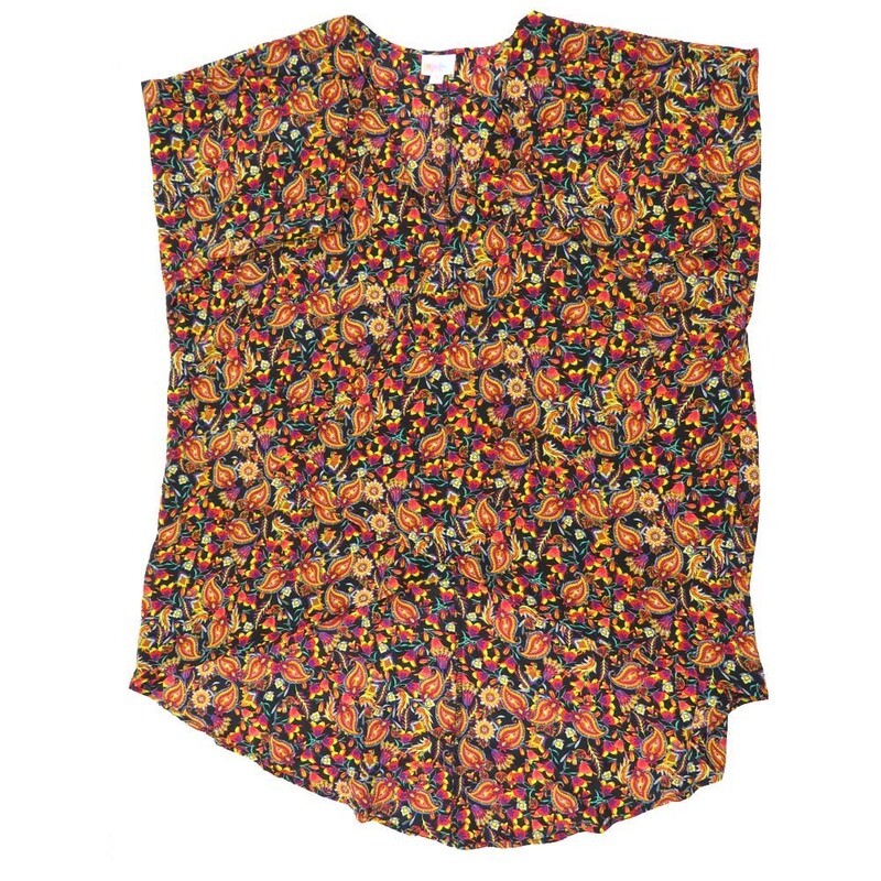 LuLaRoe Lindsay c Small S Kimono Paisley Floral Black White Yellow Blue Red Silky Lightweight Made in China 100% Polyester Small fits Adult sizes 00-8 LuLaRoe Lindsay c Small S Kimono Paisley Floral Black White Yellow Blue Red Silky Lightweight Made in China 100% Polyester Small fits Adult sizes 00-8