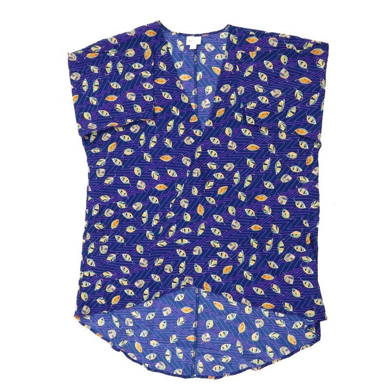 LuLaRoe Lindsay c Small S Kimono Rainbow Leaves Zig Zag Stripe Blue Multicolor Silky Lightweight Made in Vietnam 100% Polyester Small fits Adult sizes 00-8 LuLaRoe Lindsay c Small S Kimono Rainbow Leaves Zig Zag Stripe Blue Multicolor Silky Lightweight Made in Vietnam 100% Polyester Small fits Adult sizes 00-8