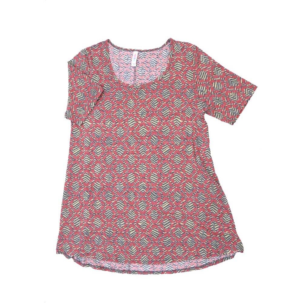LuLaRoe PERFECT e Large L Trippy Psychedelic Stripe Tee Shirt  E-LARGE-202  fits Womens Sizes 16-20
