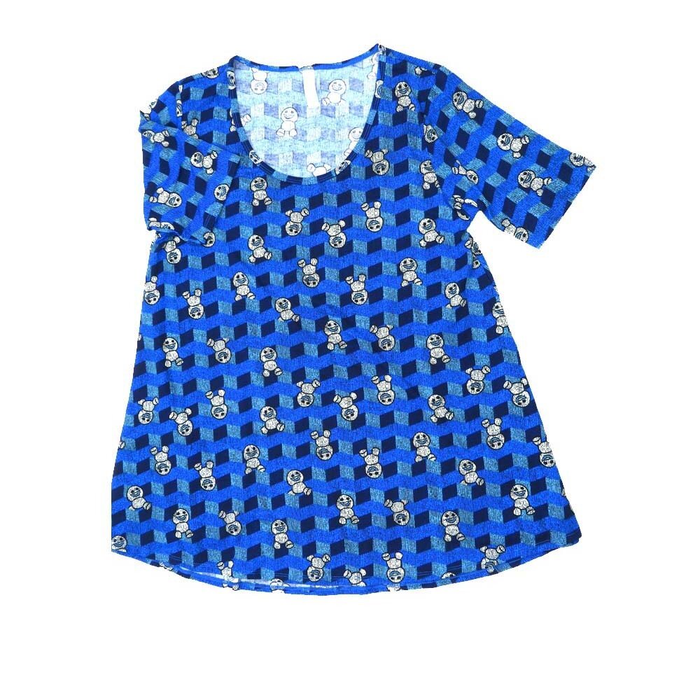 LuLaRoe PERFECT d Medium M Disney Olaf Frozen Geometric Tee Shirt D-MEDIUM-215 fits Womens Sizes 12-18