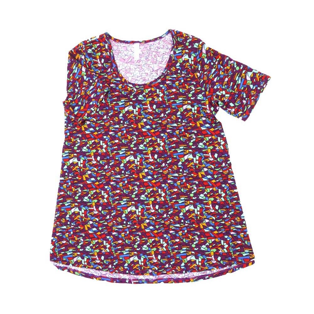 LuLaRoe PERFECT d Medium M Trippy Psychedelic Geometric Tee Shirt  D-MEDIUM-207  fits Womens Sizes 12-18