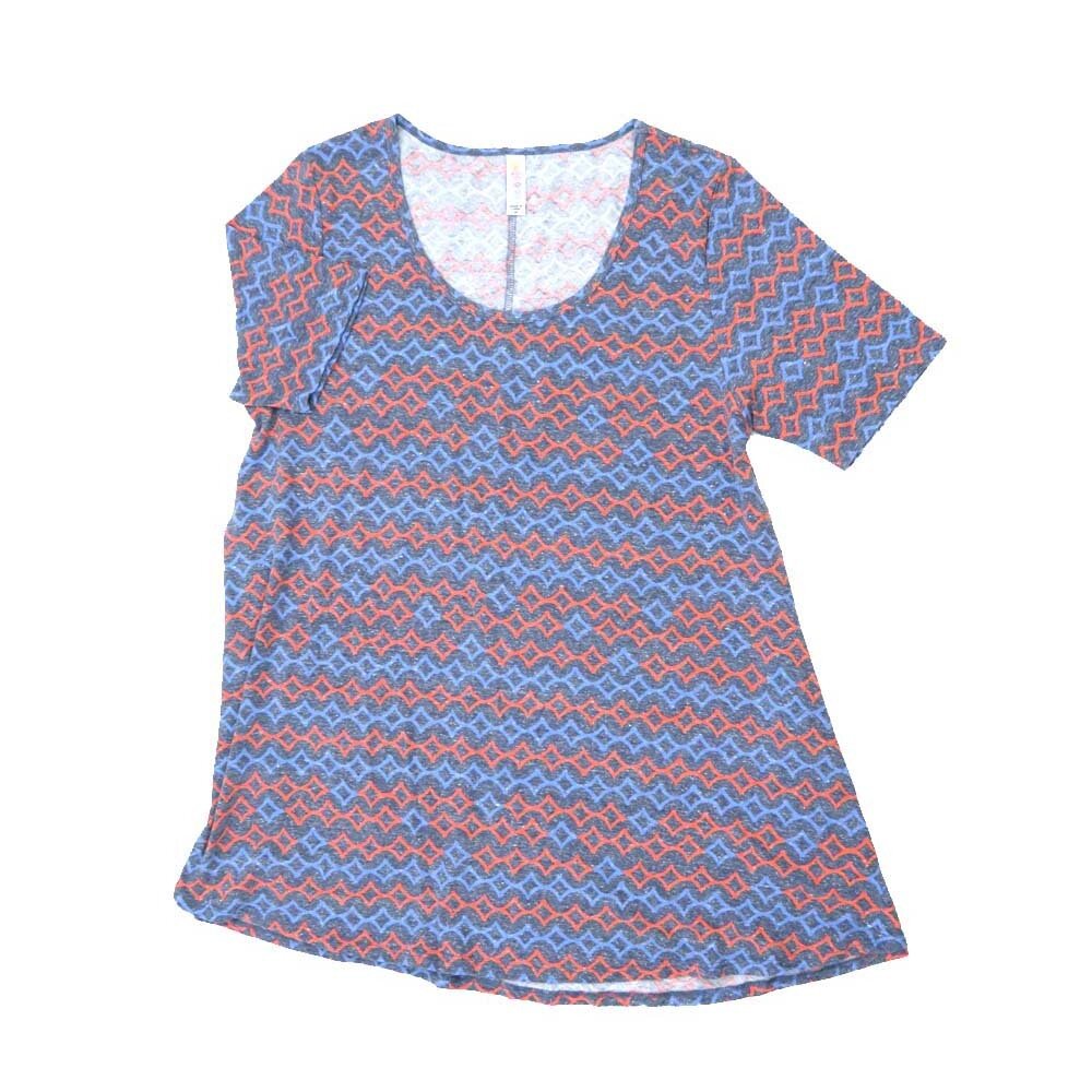 LuLaRoe PERFECT d Medium M Trippy Psychedelic Geometric Stripe Tee Shirt  D-MEDIUM-206  fits Womens Sizes 12-18