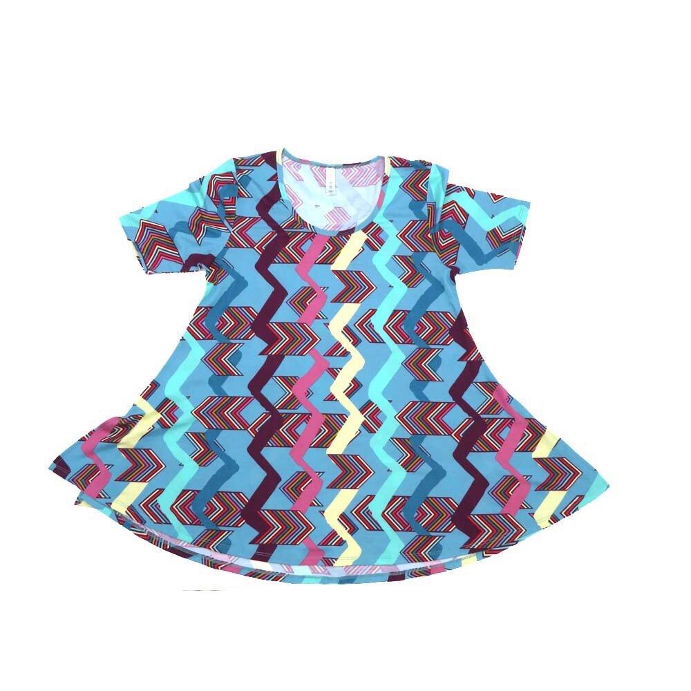 LuLaRoe PERFECT c Small S Zig Zag Stripe Chevrons Tee Shirt  C-SMALL-235  fits Womens Sizes 8-14