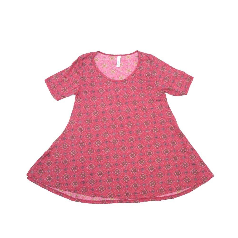 LuLaRoe PERFECT c Small S Mandalas Checkerboard Geometric Tee Shirt  C-SMALL-226  fits Womens Sizes 8-14