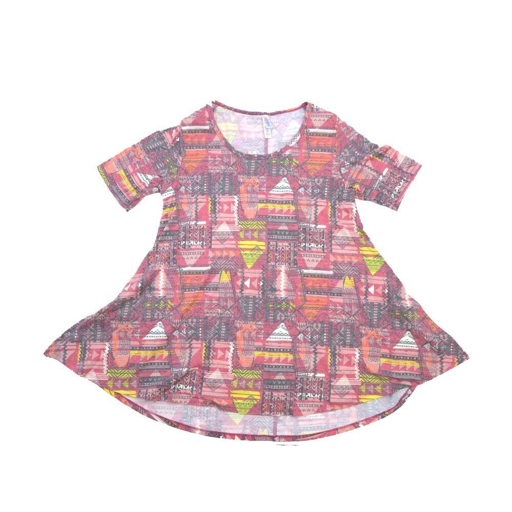 LuLaRoe PERFECT c Small S Geometric Patchwork Tee Shirt  C-SMALL-221  fits Womens Sizes 8-14