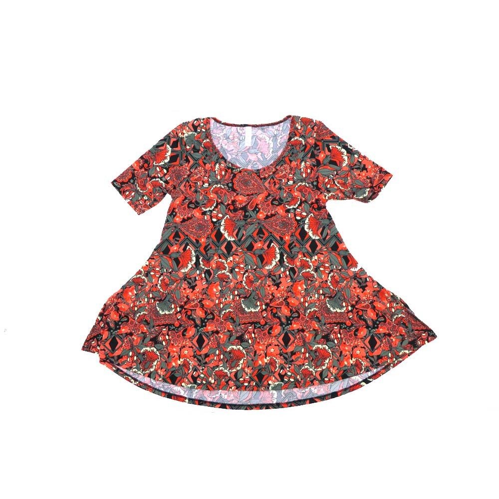 LuLaRoe PERFECT c Small S Paisley Floral Geometric Tee Shirt  C-SMALL-216  fits Womens Sizes 8-14