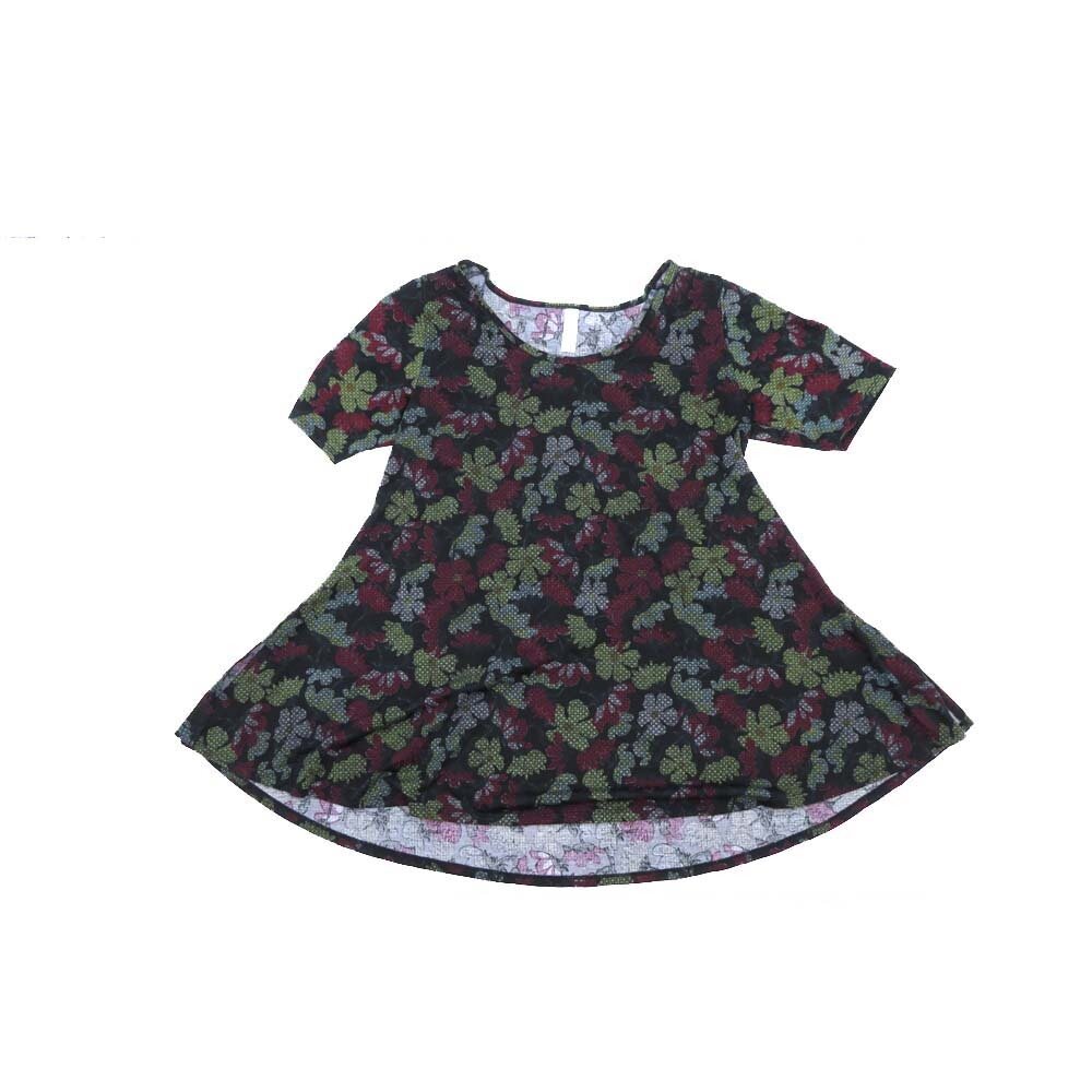 LuLaRoe PERFECT c Small S Floral Polka Dots Tee Shirt  C-SMALL-210  fits Womens Sizes 8-14