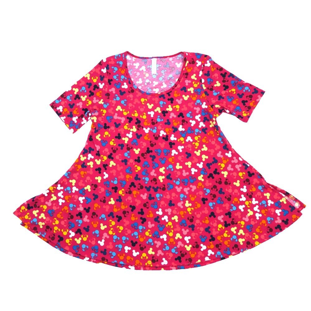 LuLaRoe PERFECT c Small S Disney Mickey Mouse Minnie Mouse Polka Dots Tee Shirt  C-SMALL-206  fits Womens Sizes 8-14