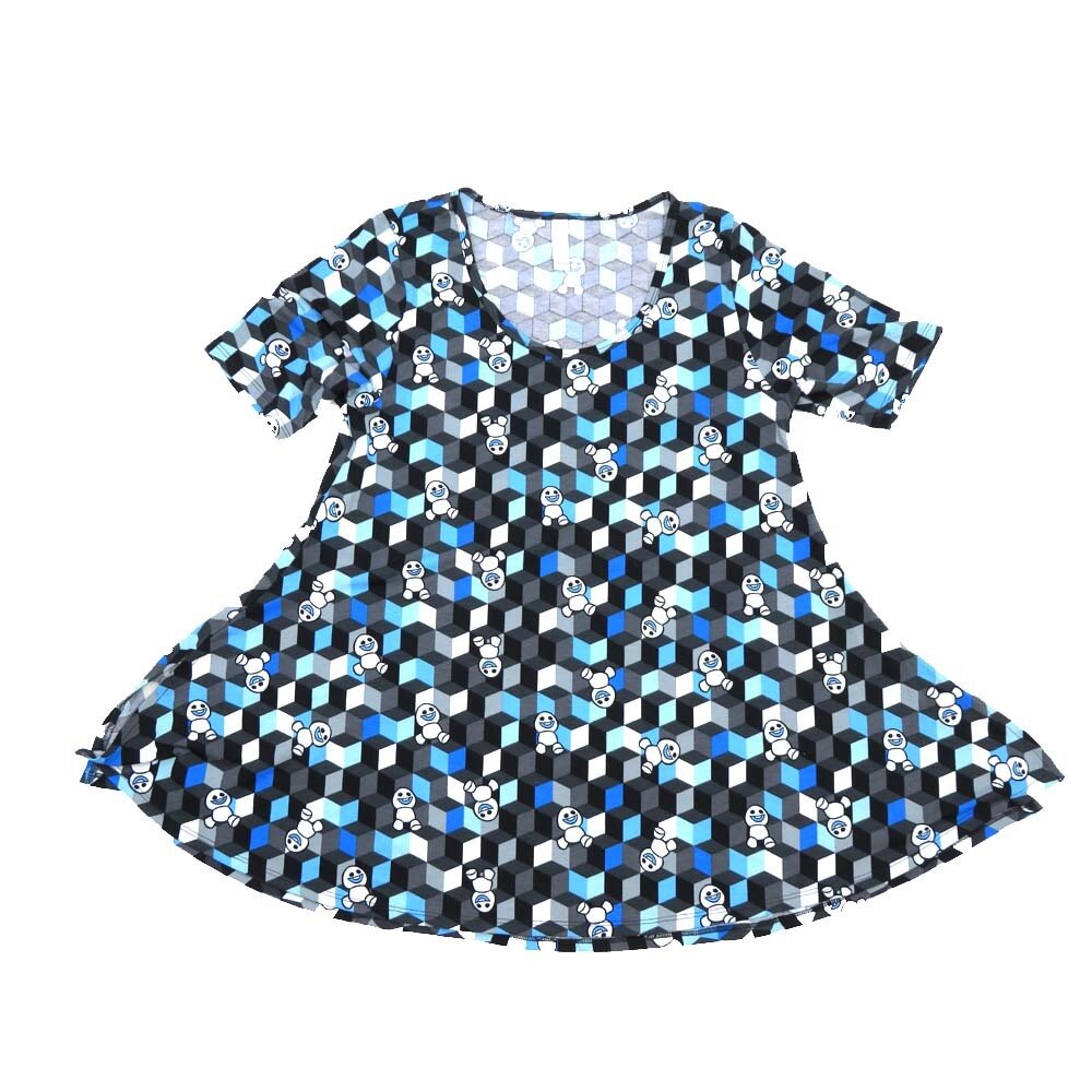 LuLaRoe PERFECT c Small S Disney Olaf Frozen Geometric 3D Tee Shirt  C-SMALL-202  fits Womens Sizes 8-14