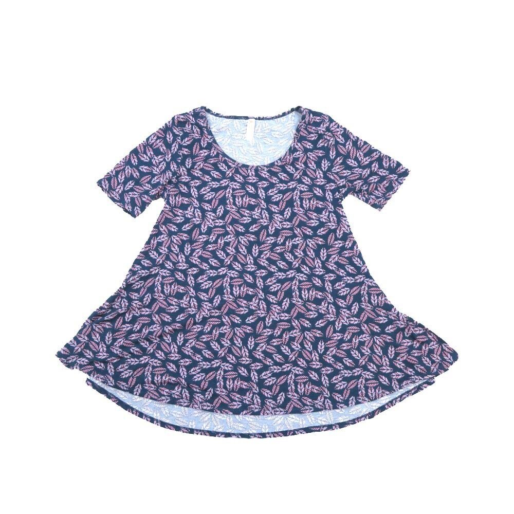 LuLaRoe PERFECT b X-Small XS Floral Fern Leaves Tee Shirt  B-XS-248  fits Womens Sizes 4-10
