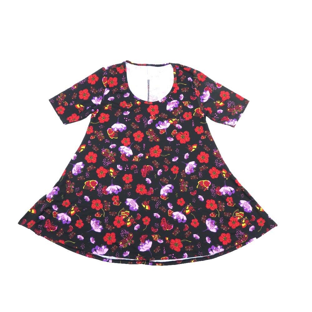 LuLaRoe PERFECT b X-Small XS Floral Tee Shirt  B-XS-246  fits Womens Sizes 4-10