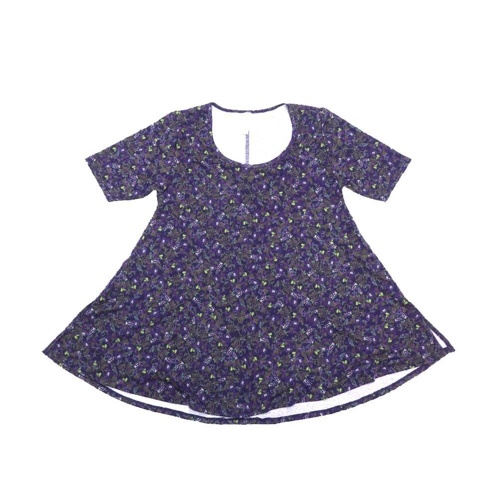 LuLaRoe PERFECT b X-Small XS Floral Tee Shirt  B-XS-242  fits Womens Sizes 4-10