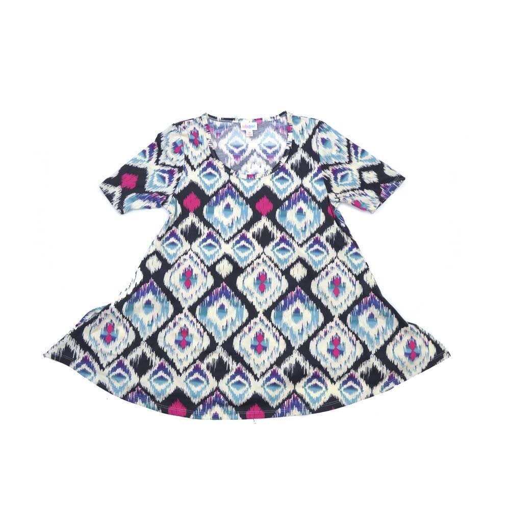 LuLaRoe PERFECT b X-Small XS Trippy Psychedelic Geometric Tee Shirt  B-XS-210  fits Womens Sizes 4-10