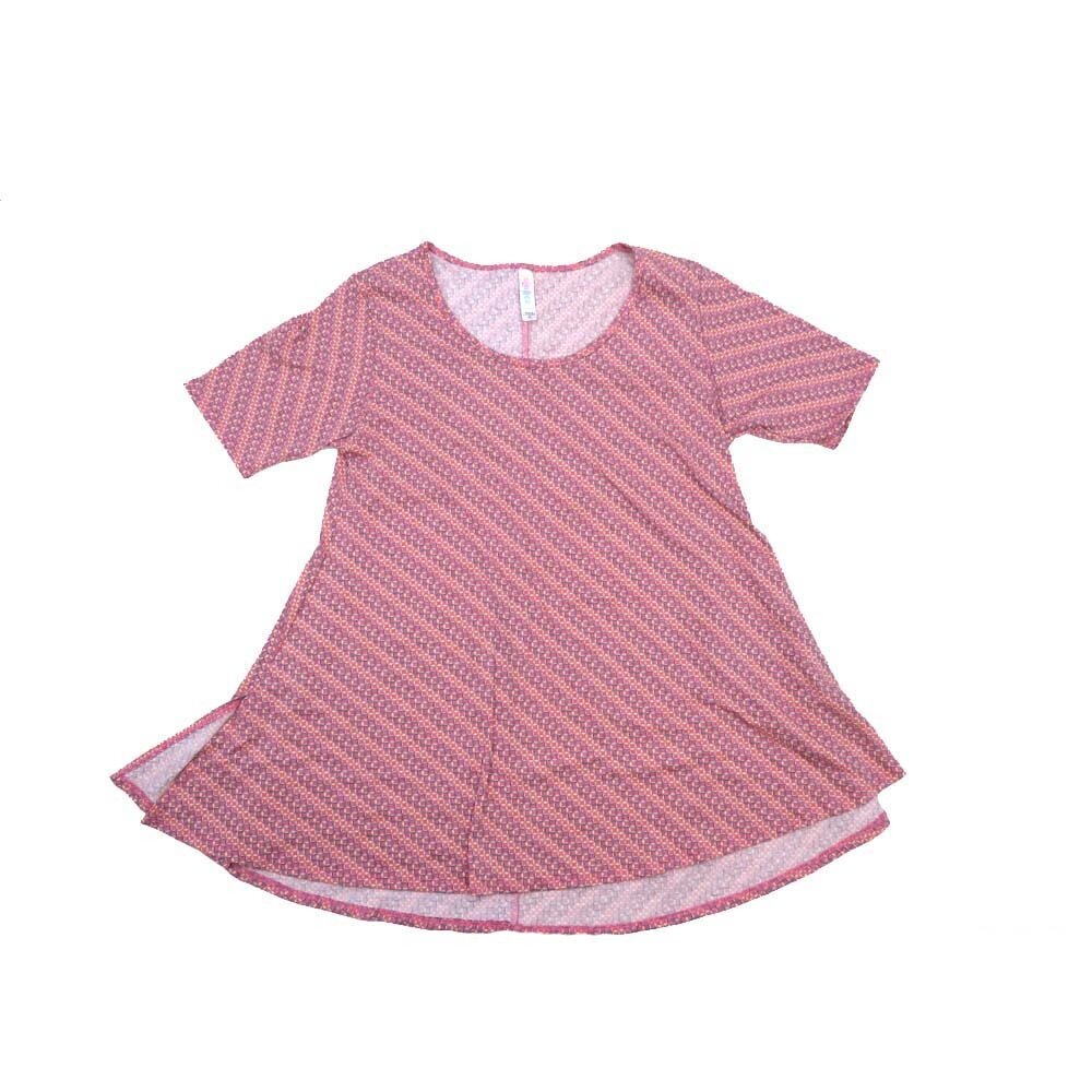 LuLaRoe PERFECT b X-Small XS Stripe Diagonal Tee Shirt B-XS-207 fits Womens Sizes 4-10