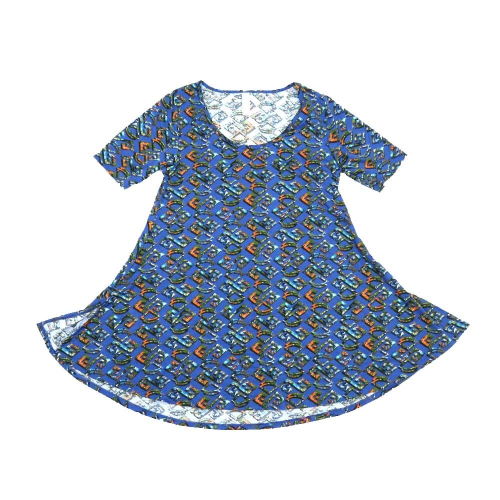 LuLaRoe PERFECT a XX-Small XXS Geometric Tee Shirt  A-XXS-227  fits Womens Sizes 0-4