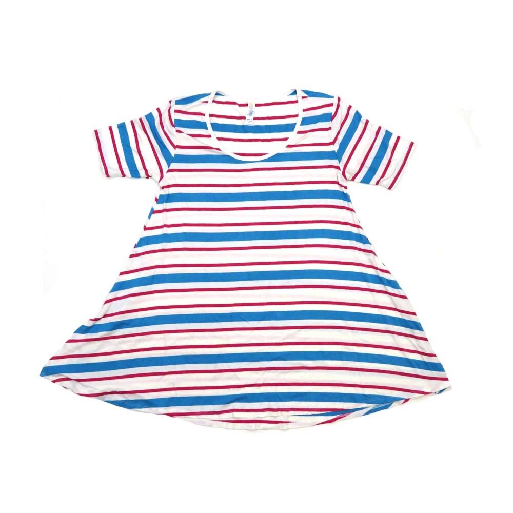 LuLaRoe PERFECT a XX-Small XXS Stripe Tee Shirt  A-XXS-221  fits Womens Sizes 0-4