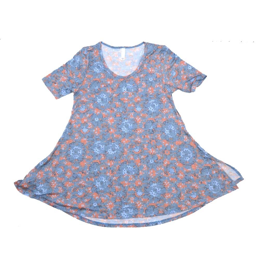 LuLaRoe PERFECT a XX-Small XXS Floral Tee Shirt A-XXS-203 fits Womens Sizes 0-4